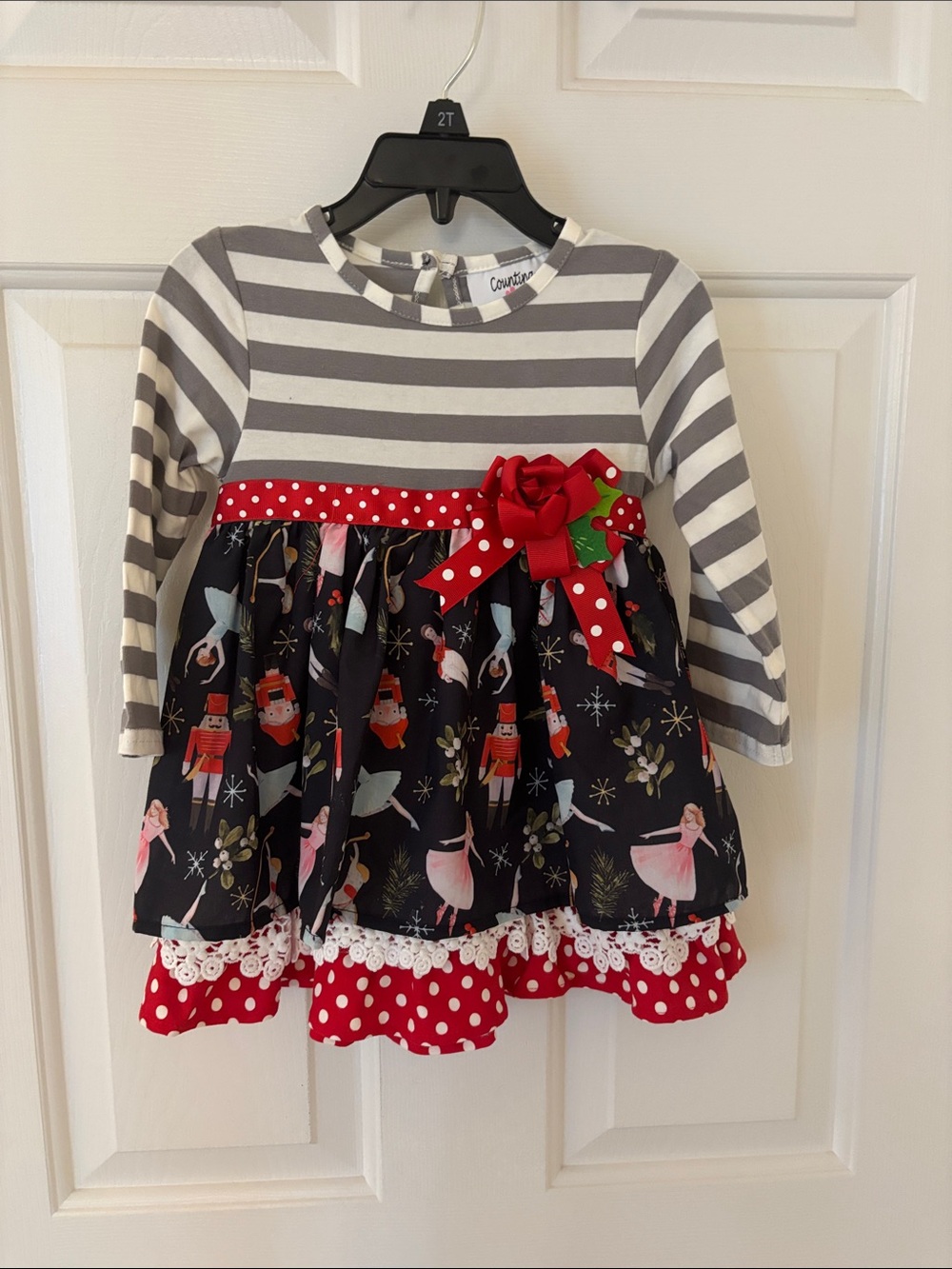 Counting Daises: Girl Holiday Nutcracker Dress